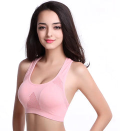 Seamless Wireless Yoga Bra for Women with Inserts