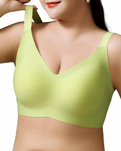Airsong Womens Minimizer Bras Full Coverage Wireless Plus Size Padded Removable Adjustable Bralette Soft Comfort Seamless Everyday Bra (36E Green)