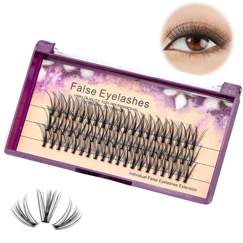 Dedila Beauty Natural Long 20 Root 0.07 C Curl 3D Profession Individual Eyelashes Extension Soft Black Fake False Eye Lashes Tools 8-20mm to Choose (18mm)