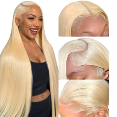 Blonde Wig Human Hair 613 13x6 Lace Front Wig Human Hair Straight 13x6 Frontal Lace Wig Blonde Lace Front Wigs Human Hair 613 Hd Lace Frontal Wig 180 Density 613 Human Hair Wig Blonde 24 Inch