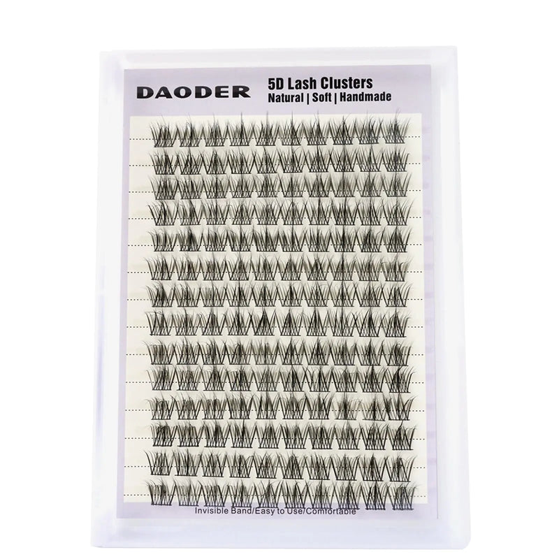 5D Natural Lash Clusters Wispy Eyelash Extension C Curl Individual Lashes 13mm Only Short Eyelash Extension Clusters Thin Band DIY Lash Extension Reusable DAODER(5D Natural Lash Clusters C Curl 13mm)
