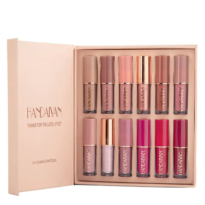 12 Color Liquid Lipstick Set - Authentic Lip Gloss