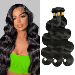 12A Grade Human Hair Bundles Body Wave Bundles Human Hair 20 22 24 Inch 100% Unprocessed Brazilian Virgin Hair Body Wave 3 Bundles Human Hair Extensions for Black Women Natural Color(20 22 24 Inch)