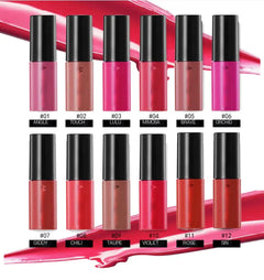 12 Color Waterproof Non-Stick Matte Lip Glaze Set