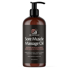 Arnica Sore Muscle Massage Oil – Anti-Cellulite & Skin Tightening with Collagen Stem Cells & Menthol. Perfect for Stocking Stuffers & Christmas Gifts – Full Body Relief & Skin Care for Men & Women. - Luxorra