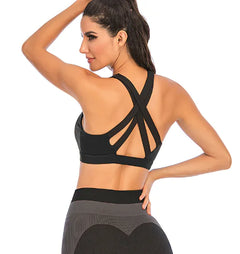 Amazon Bestselling Solid Color Wireless Sports Bra